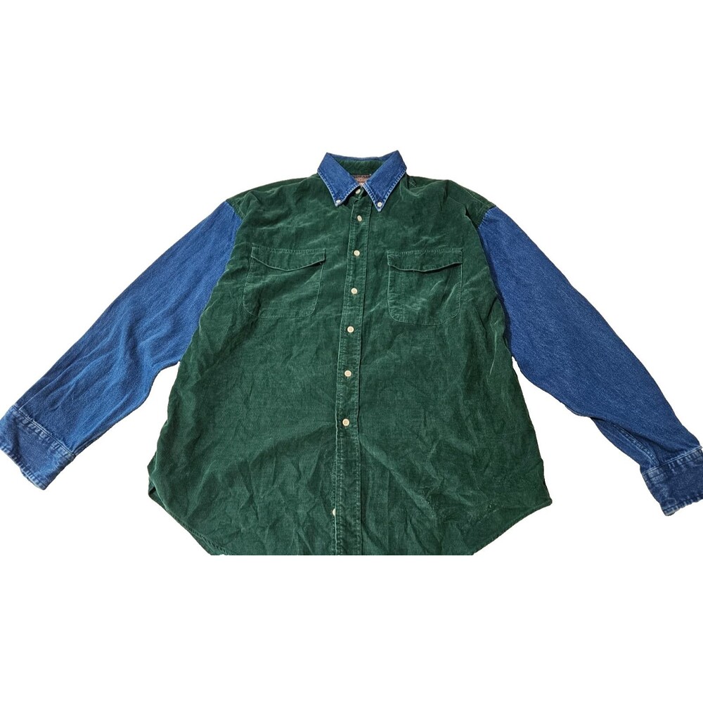 Authentic Mountain Outfittens Green Button Down Long Sleeves Men's Shirt Size M